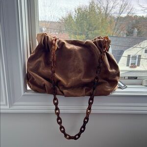 LAGGO Honey Leather Shoulder Bag with Chain Strap